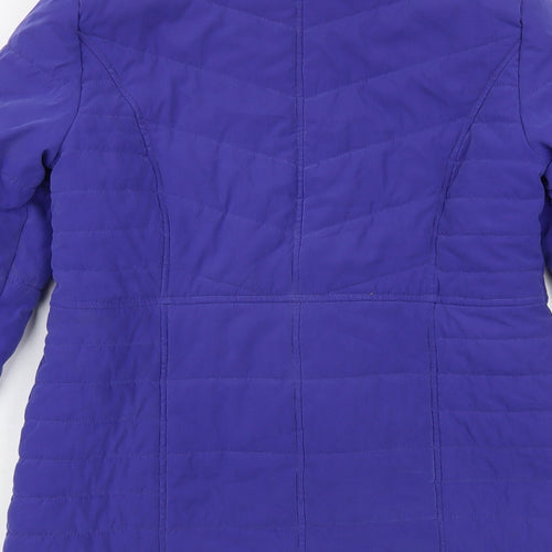 Bonmarché Womens Purple Quilted Jacket Size 10 Zip