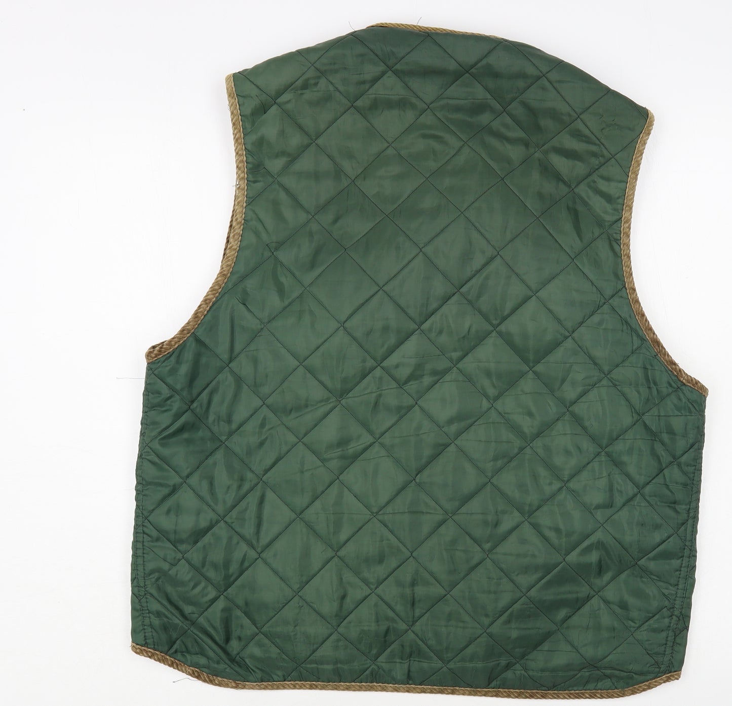 The Great Outdoors Womens Green Quilted Waistcoat Size L Button