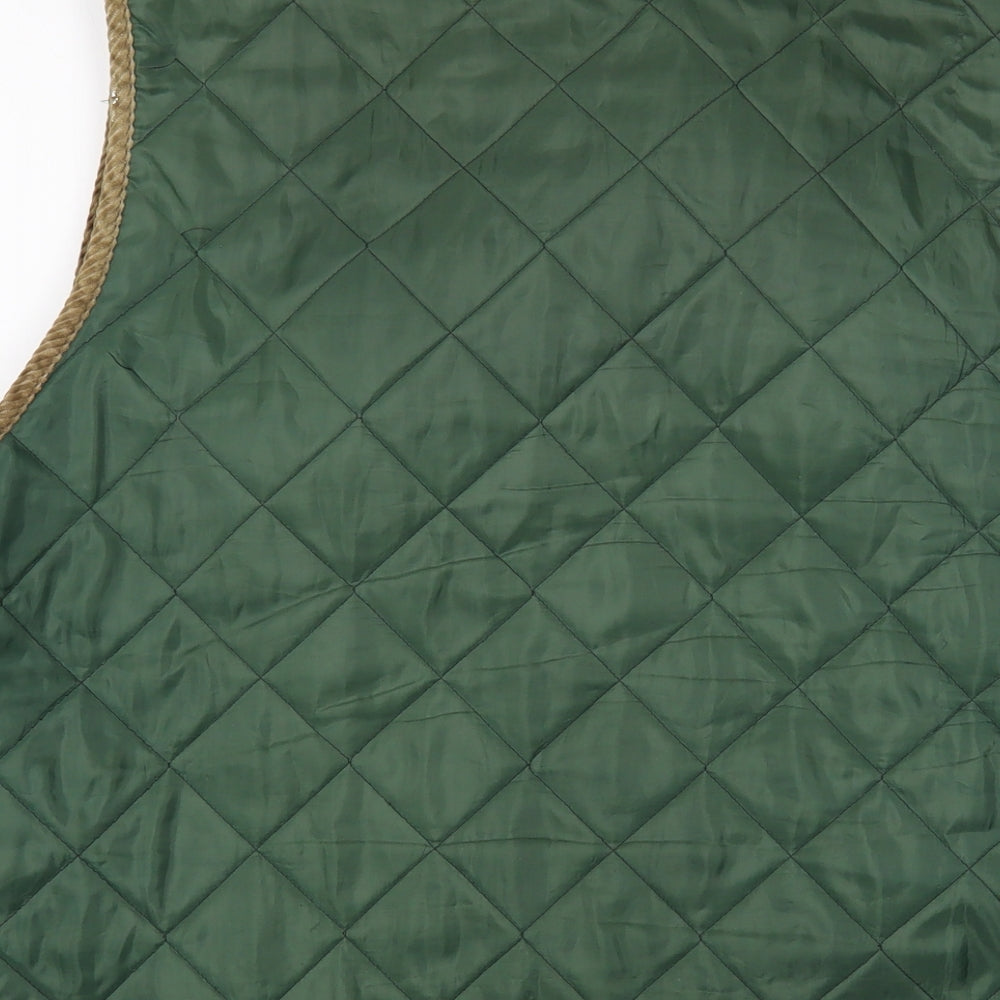The Great Outdoors Womens Green Quilted Waistcoat Size L Button