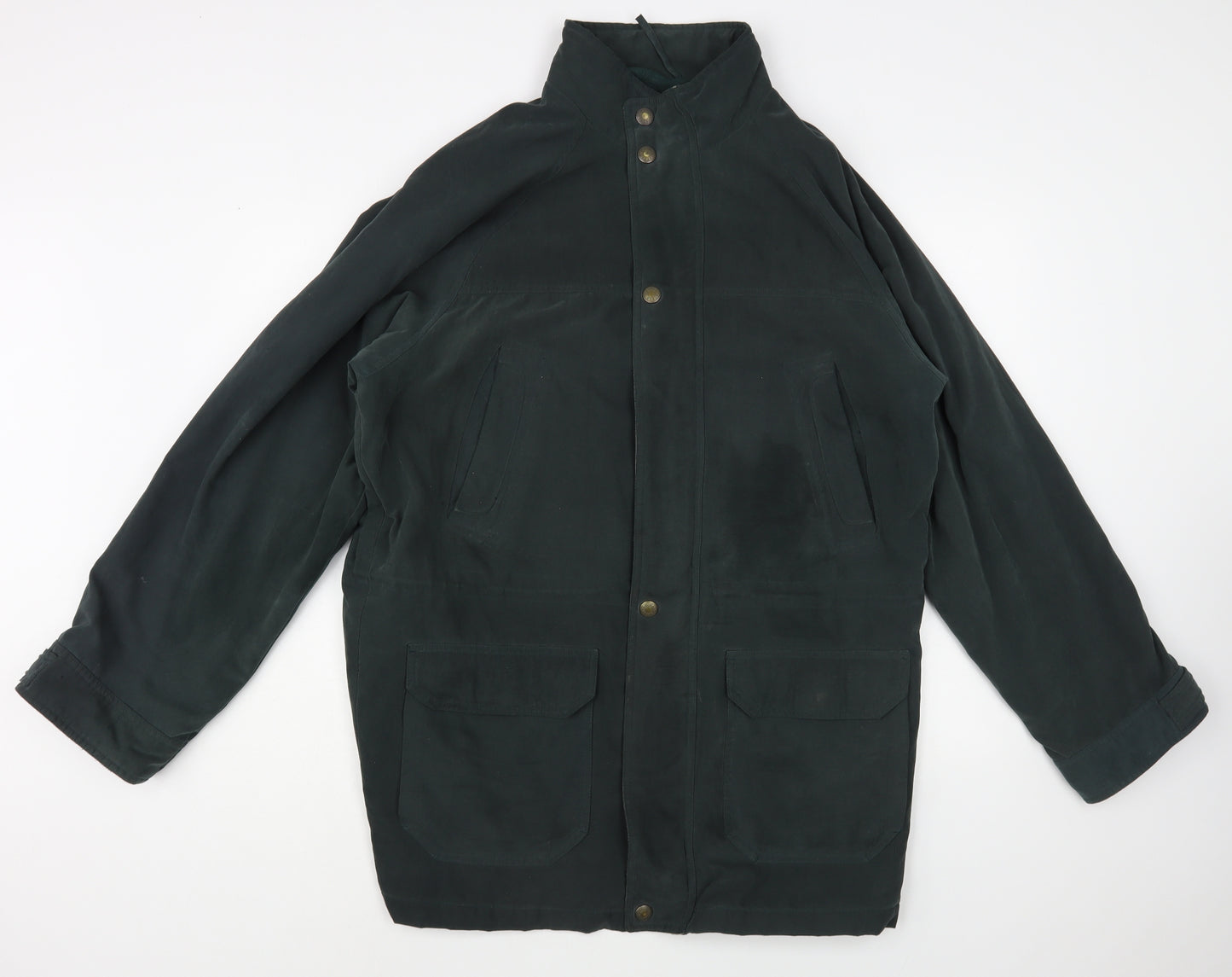 BHS Womens Green Parka Jacket Size L Zip