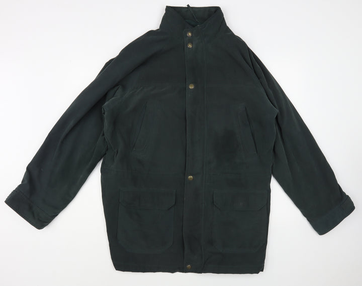BHS Womens Green Parka Jacket Size L Zip
