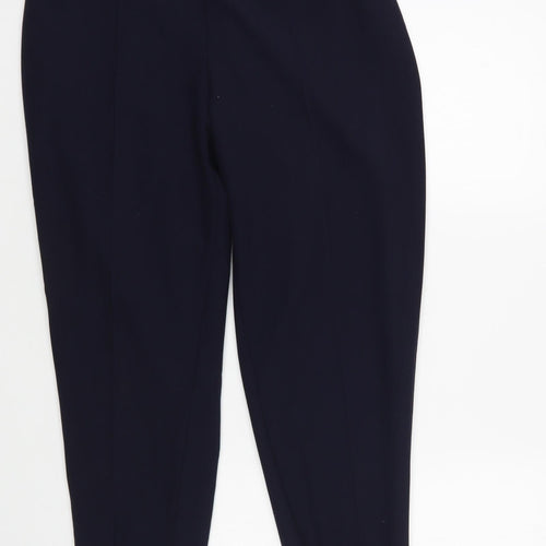 Essence Womens Blue Polyester Trousers Size 16 L27 in Regular