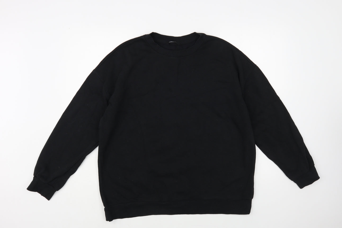 George Womens Black Cotton Pullover Sweatshirt Size 12 Pullover