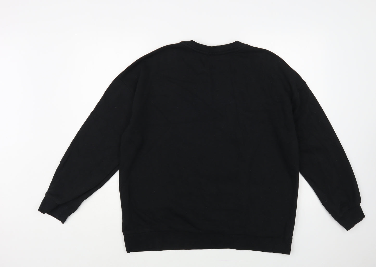 George Womens Black Cotton Pullover Sweatshirt Size 12 Pullover