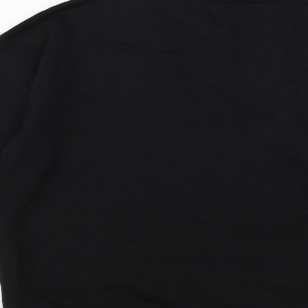 George Womens Black Cotton Pullover Sweatshirt Size 12 Pullover