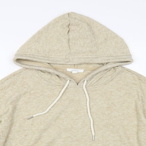 Springfield Womens Beige Polyester Pullover Hoodie Size M Pullover
