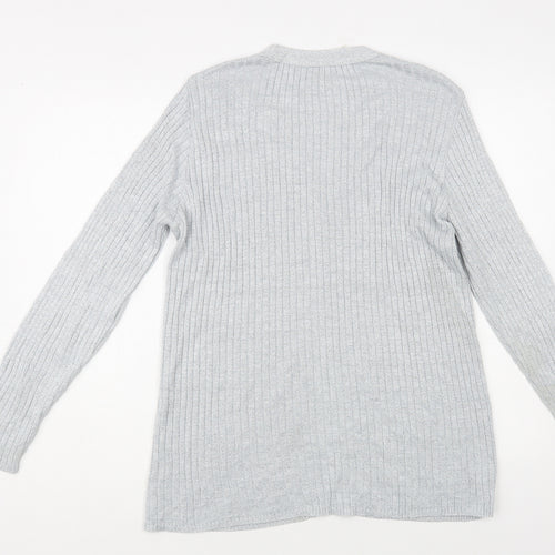 Mackays Womens Silver V-Neck Viscose Cardigan Jumper Size 18