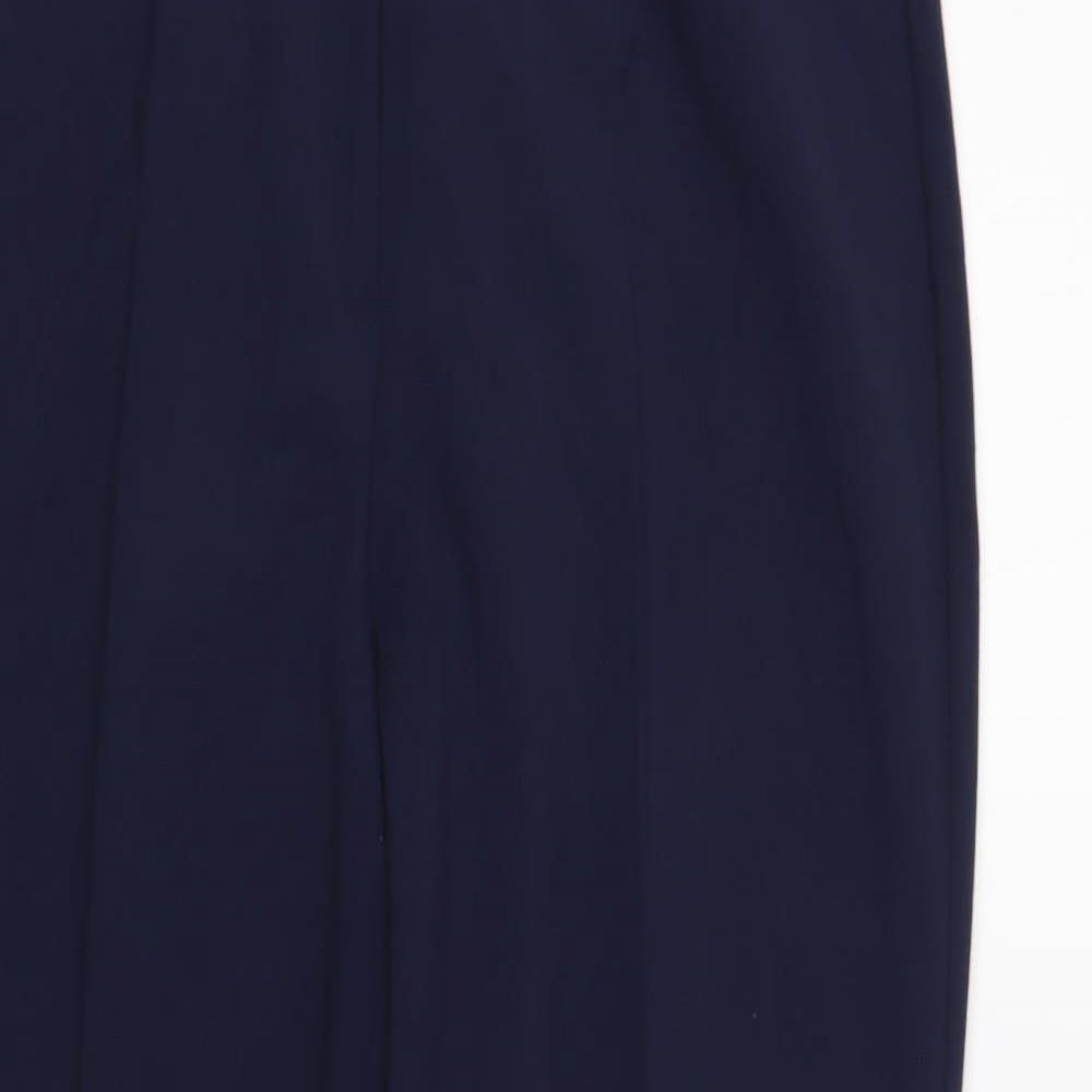Steilmann Womens Blue Polyester Trousers Size 14 L29 in Regular Button
