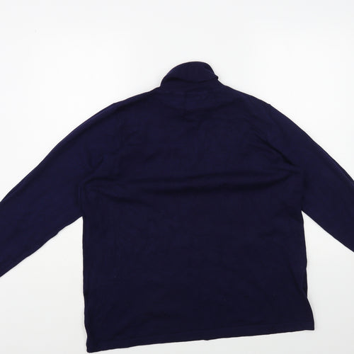 Signature Experience Womens Blue Roll Neck Viscose Pullover Jumper Size XL