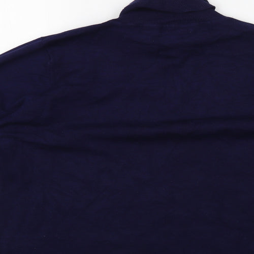 Signature Experience Womens Blue Roll Neck Viscose Pullover Jumper Size XL