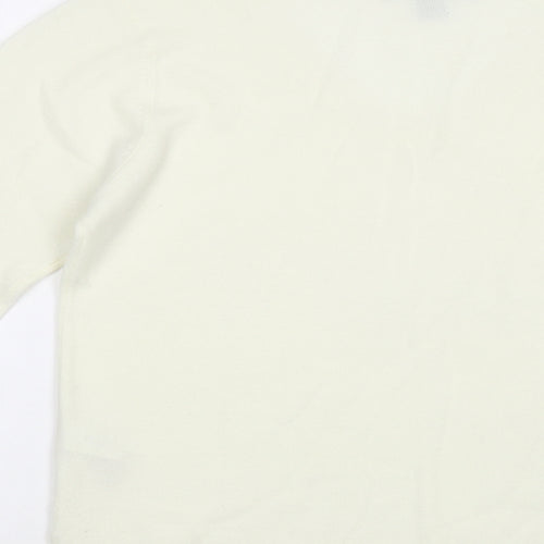 Atmosphere Womens Ivory V-Neck Acrylic Pullover Jumper Size 12