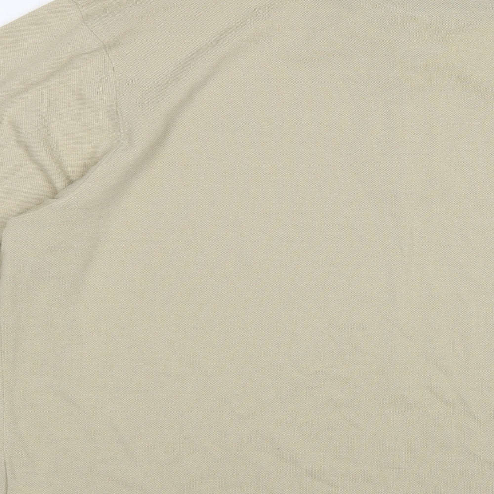 Southbay Mens Beige Polyester Polo Size L Collared Button
