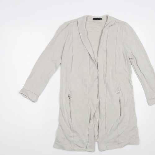 Wallis Womens Grey V-Neck Viscose Cardigan Jumper Size S