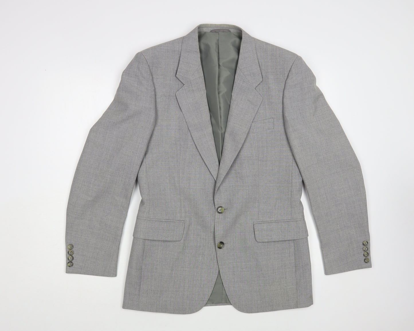 Mr Harry Mens Grey Polyester Jacket Blazer Size 38