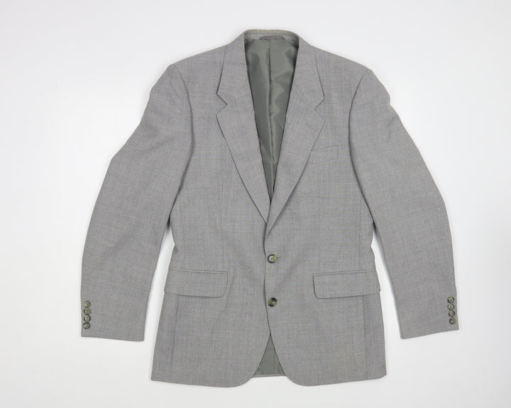Mr Harry Mens Grey Polyester Jacket Blazer Size 38