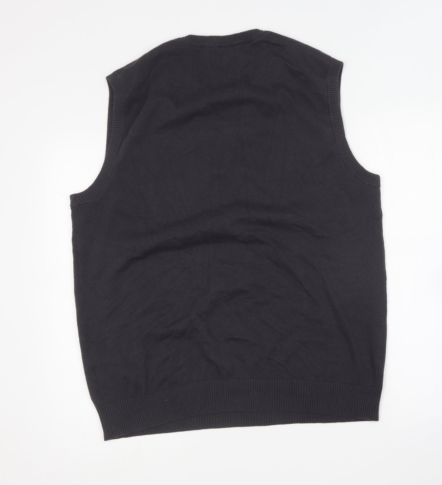 Jacamo Mens Blue V-Neck Cotton Pullover Jumper Size L