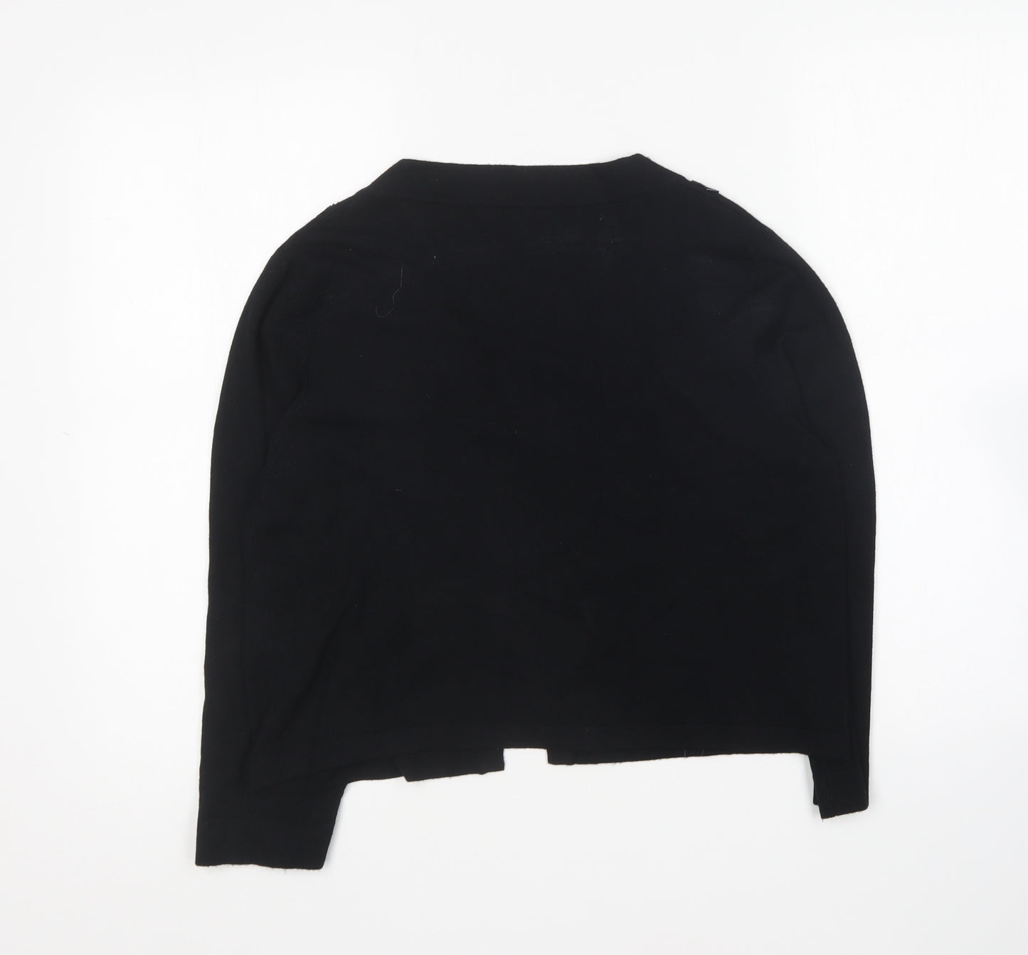 Debenhams Womens Black Round Neck Viscose Cardigan Jumper Size 16