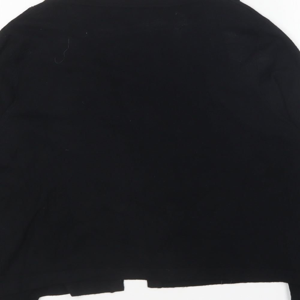 Debenhams Womens Black Round Neck Viscose Cardigan Jumper Size 16