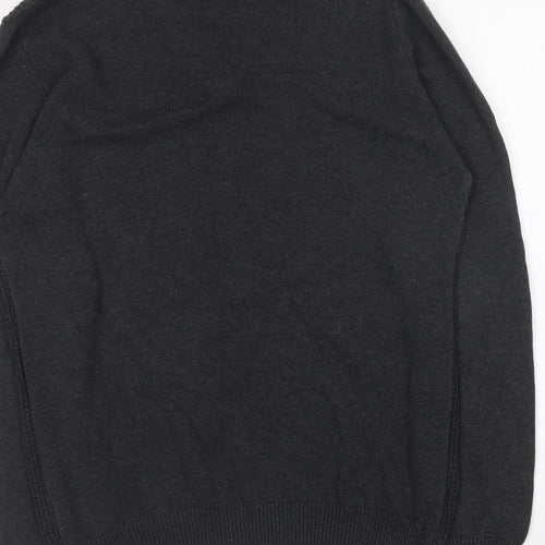 Cedar Wood State Mens Blue V-Neck Cotton Pullover Jumper Size M
