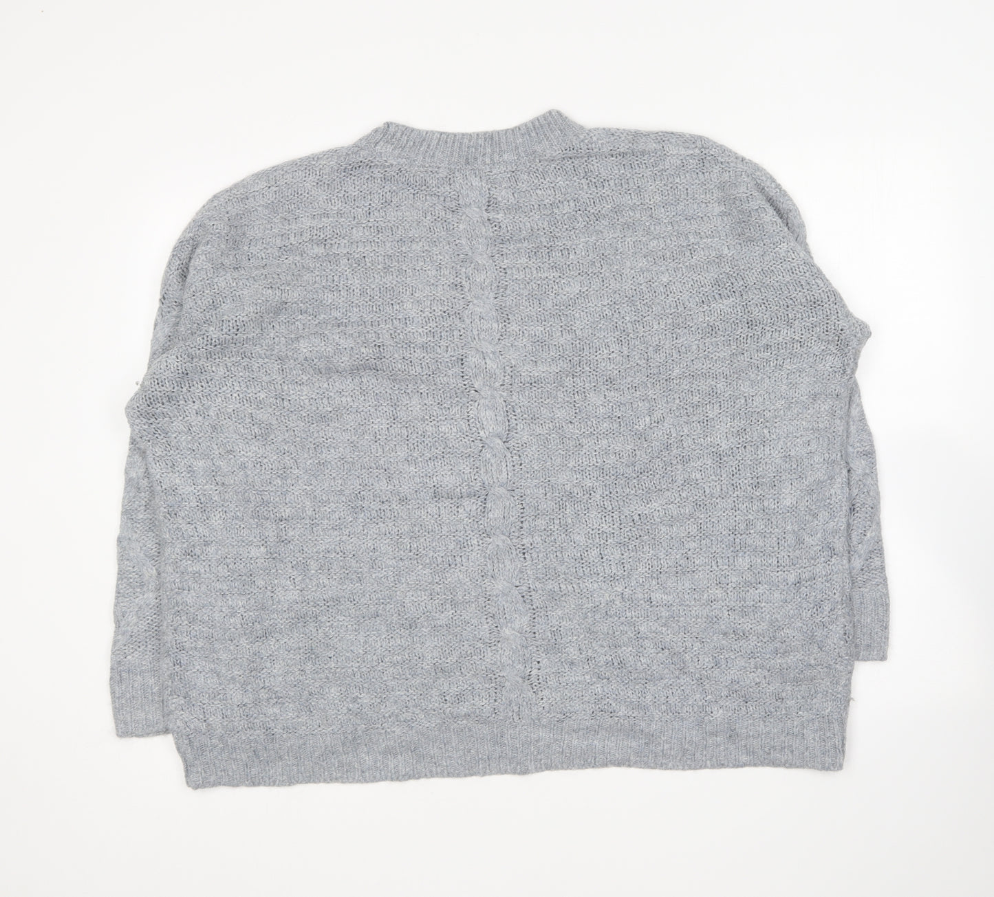 TU Womens Blue Round Neck Acrylic Pullover Jumper Size 22