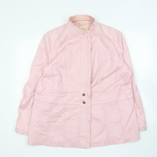 Agenda Womens Pink Jacket Size 22
