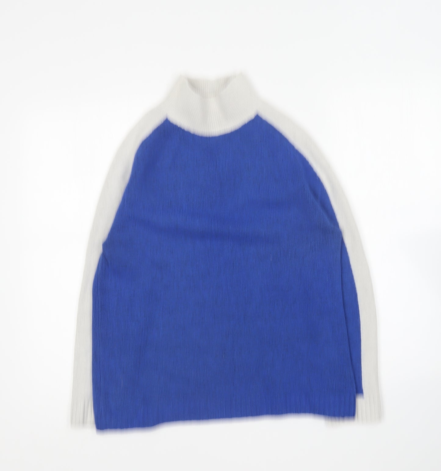 Marks and Spencer Womens Blue Roll Neck Acrylic Pullover Jumper Size S
