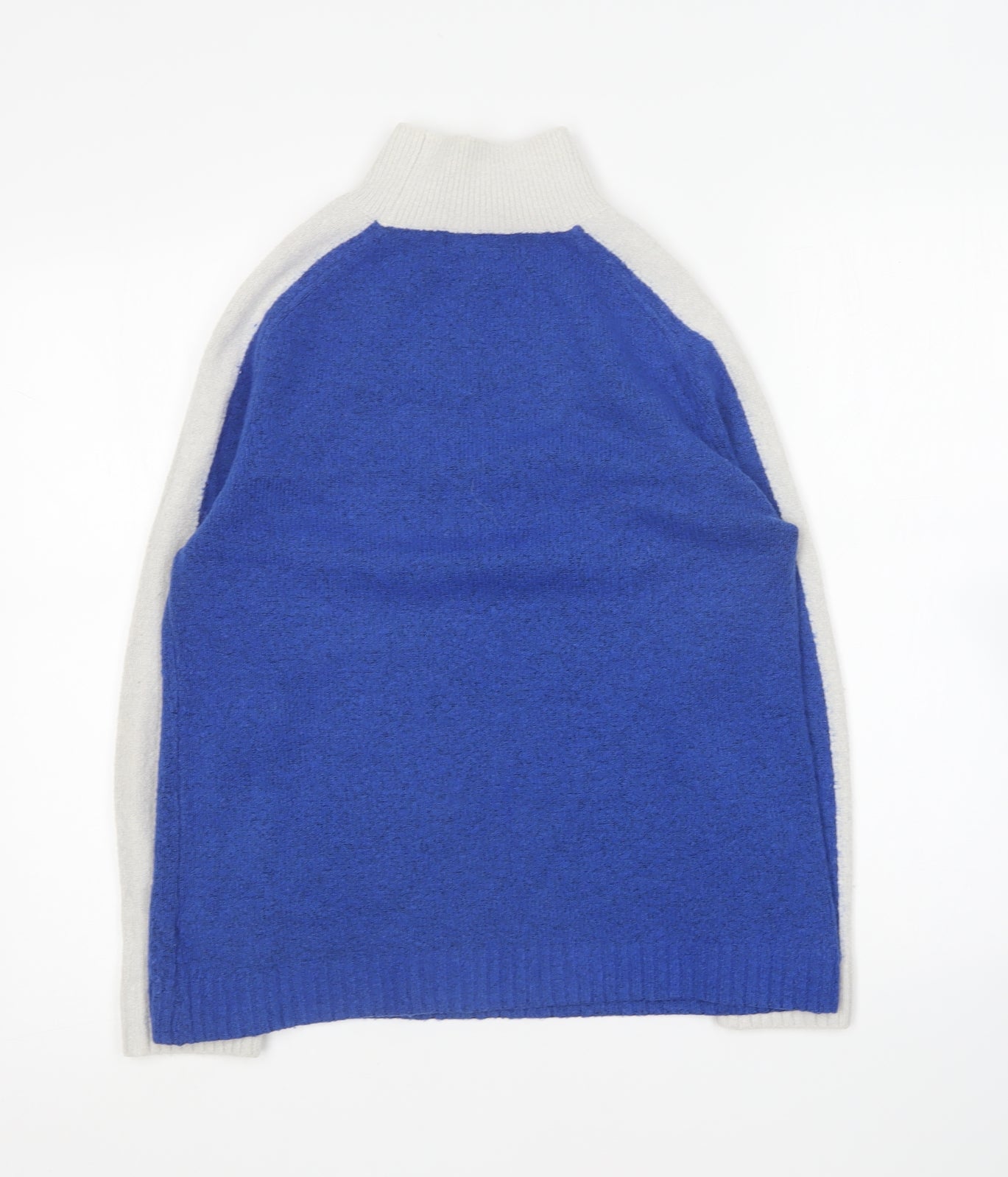 Marks and Spencer Womens Blue Roll Neck Acrylic Pullover Jumper Size S