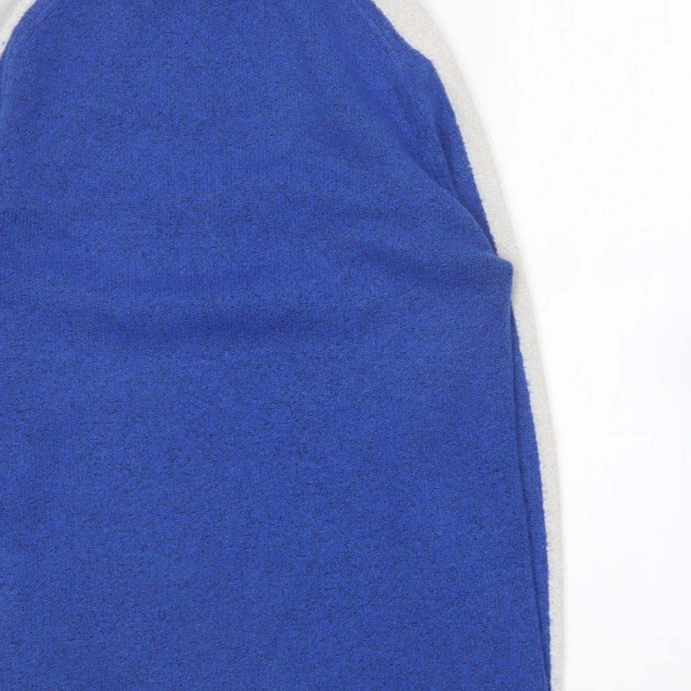 Marks and Spencer Womens Blue Roll Neck Acrylic Pullover Jumper Size S