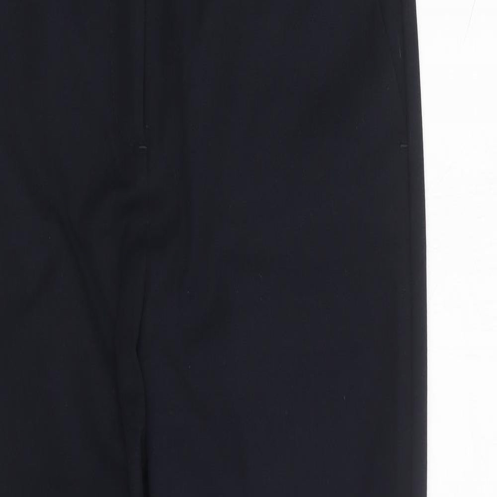 Marks and Spencer Womens Blue Viscose Carrot Trousers Size 12 L26 in Regular