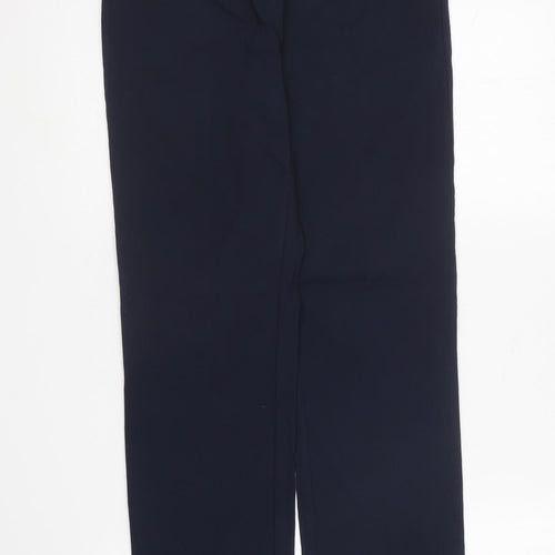 Gallery Womens Blue Viscose Carrot Trousers Size 12 L27 in Regular
