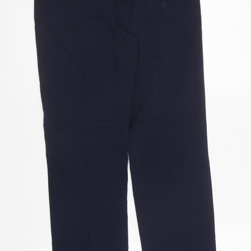 Gallery Womens Blue Viscose Carrot Trousers Size 12 L27 in Regular