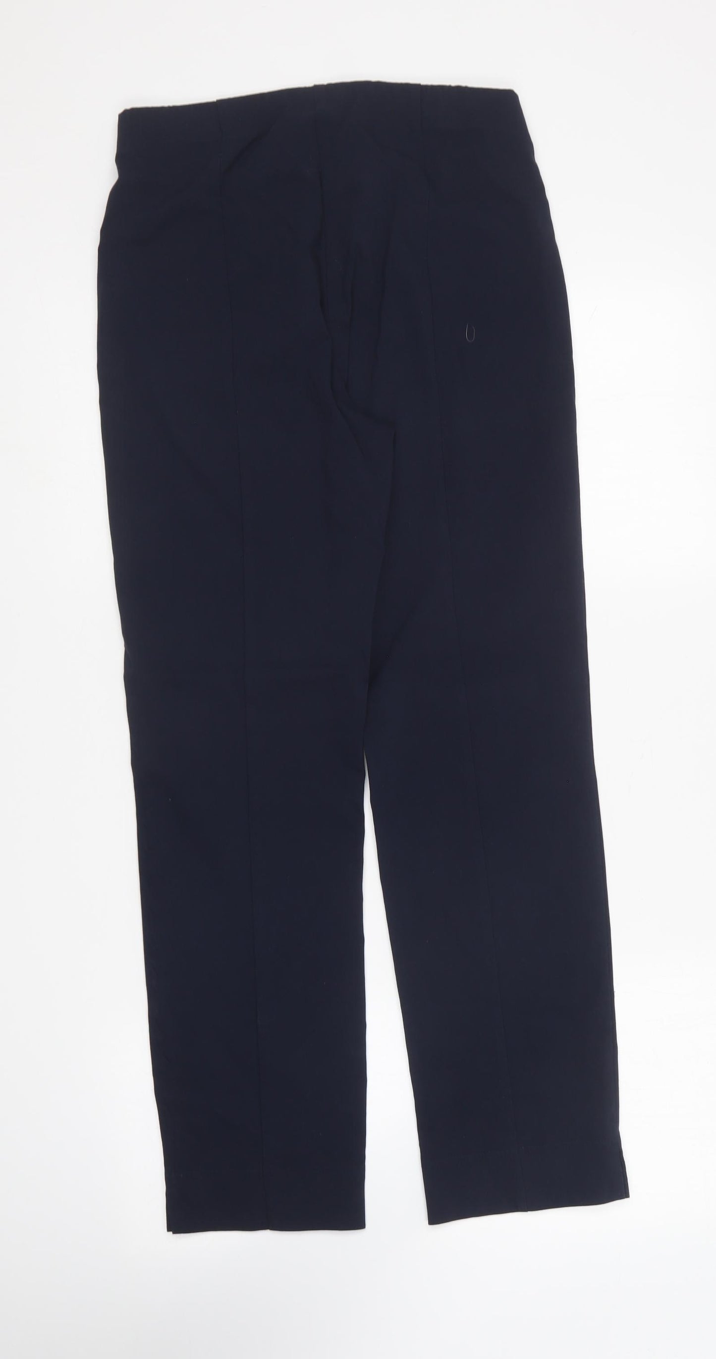 Gallery Womens Blue Viscose Carrot Trousers Size 12 L27 in Regular