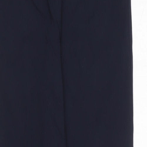 Gallery Womens Blue Viscose Carrot Trousers Size 12 L27 in Regular