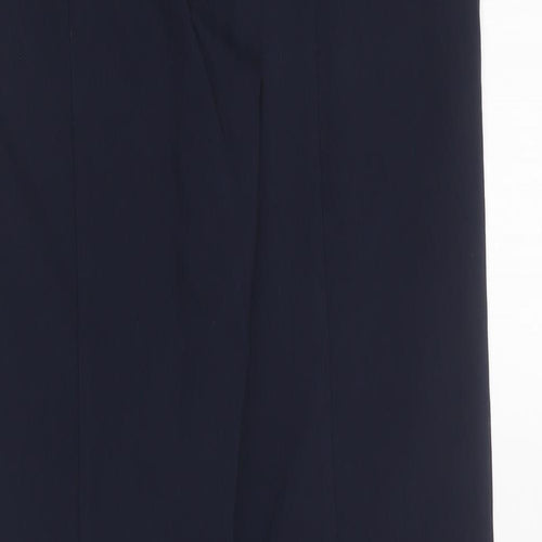 Gallery Womens Blue Viscose Carrot Trousers Size 12 L27 in Regular