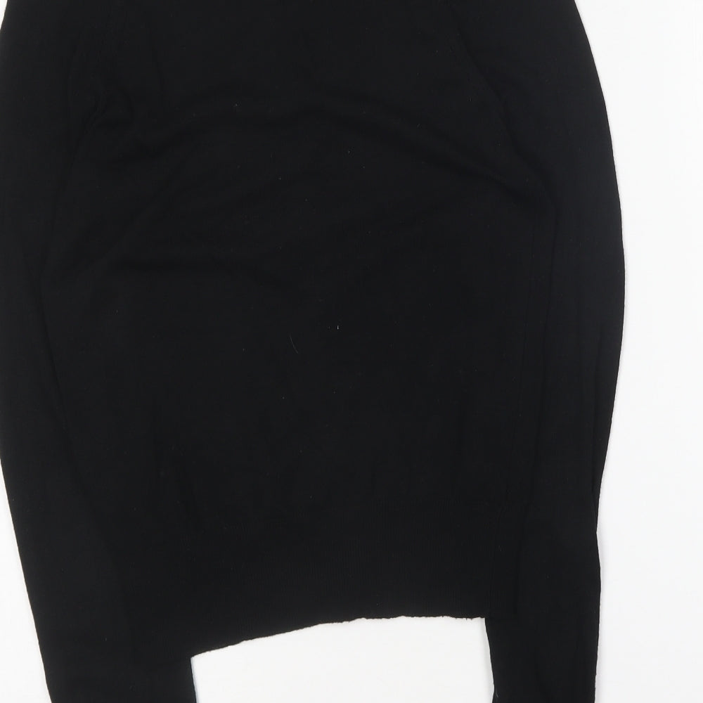 Atmosphere Womens Black V-Neck Cotton Cardigan Jumper Size 10