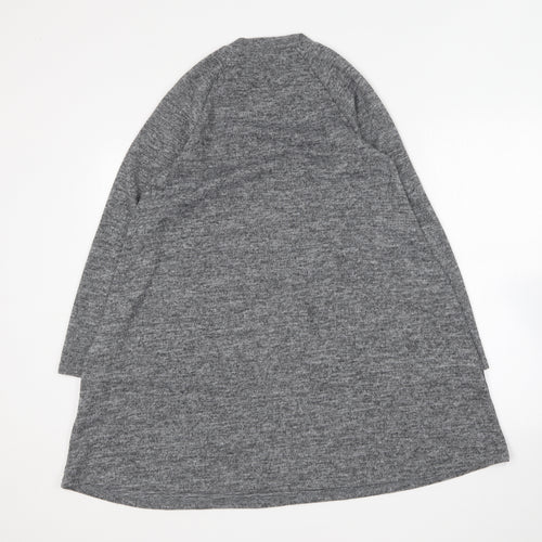 New Look Womens Grey Polyester Jumper Dress Size 8 Round Neck
