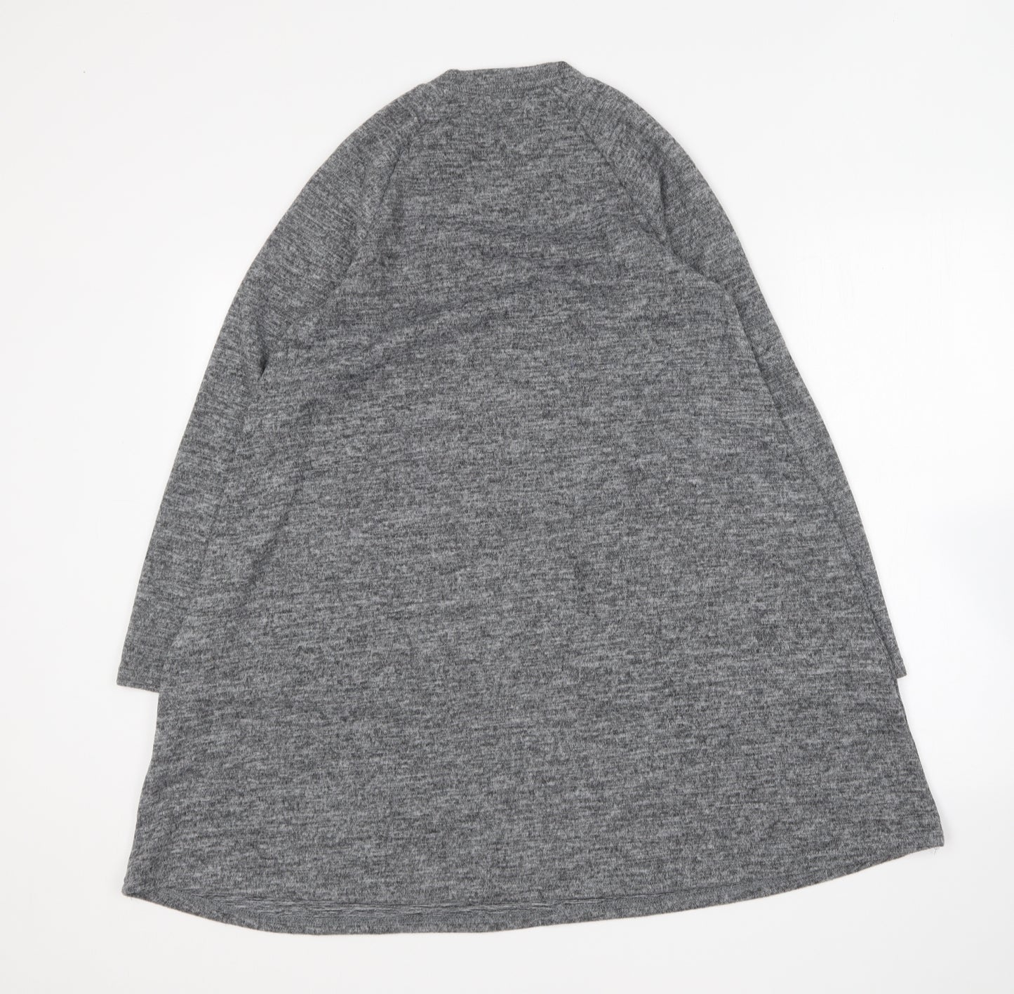 New Look Womens Grey Polyester Jumper Dress Size 8 Round Neck