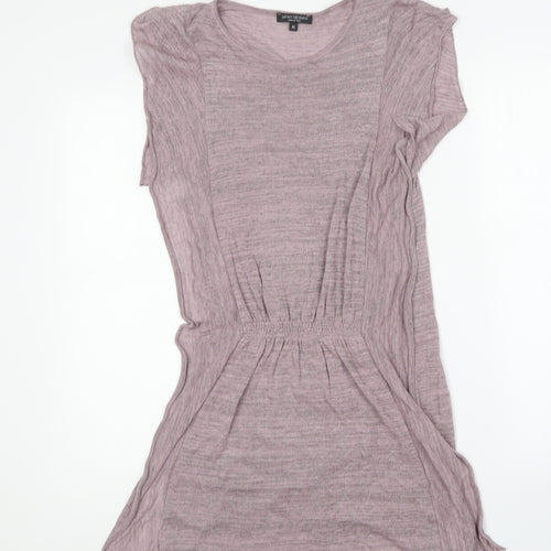 James Lakeland Womens Purple Viscose Skater Dress Size M Round Neck