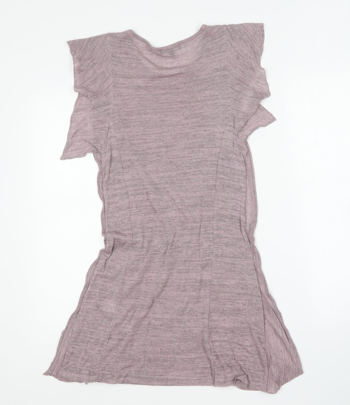 James Lakeland Womens Purple Viscose Skater Dress Size M Round Neck