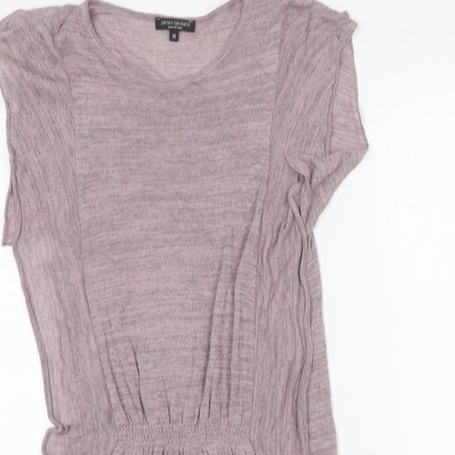 James Lakeland Womens Purple Viscose Skater Dress Size M Round Neck