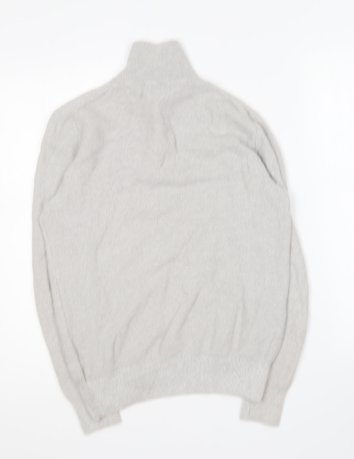 George Mens Grey Cotton Pullover Sweatshirt Size S