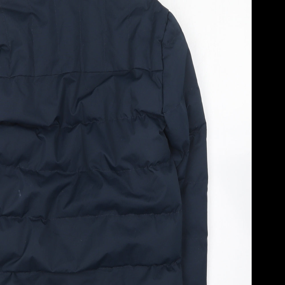 Northern Exo Mens Blue Puffer Jacket Coat Size S