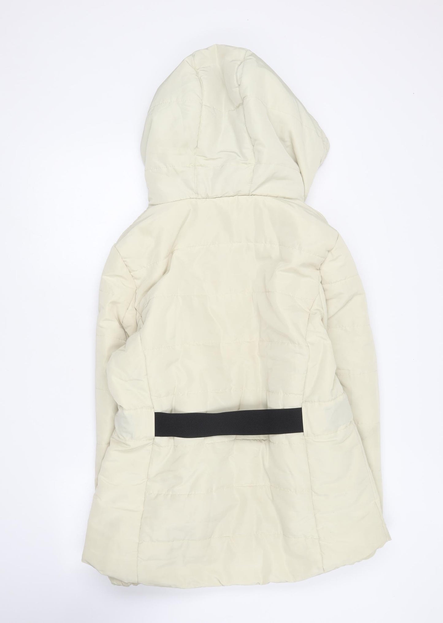H&M Womens Ivory Puffer Jacket Coat Size L