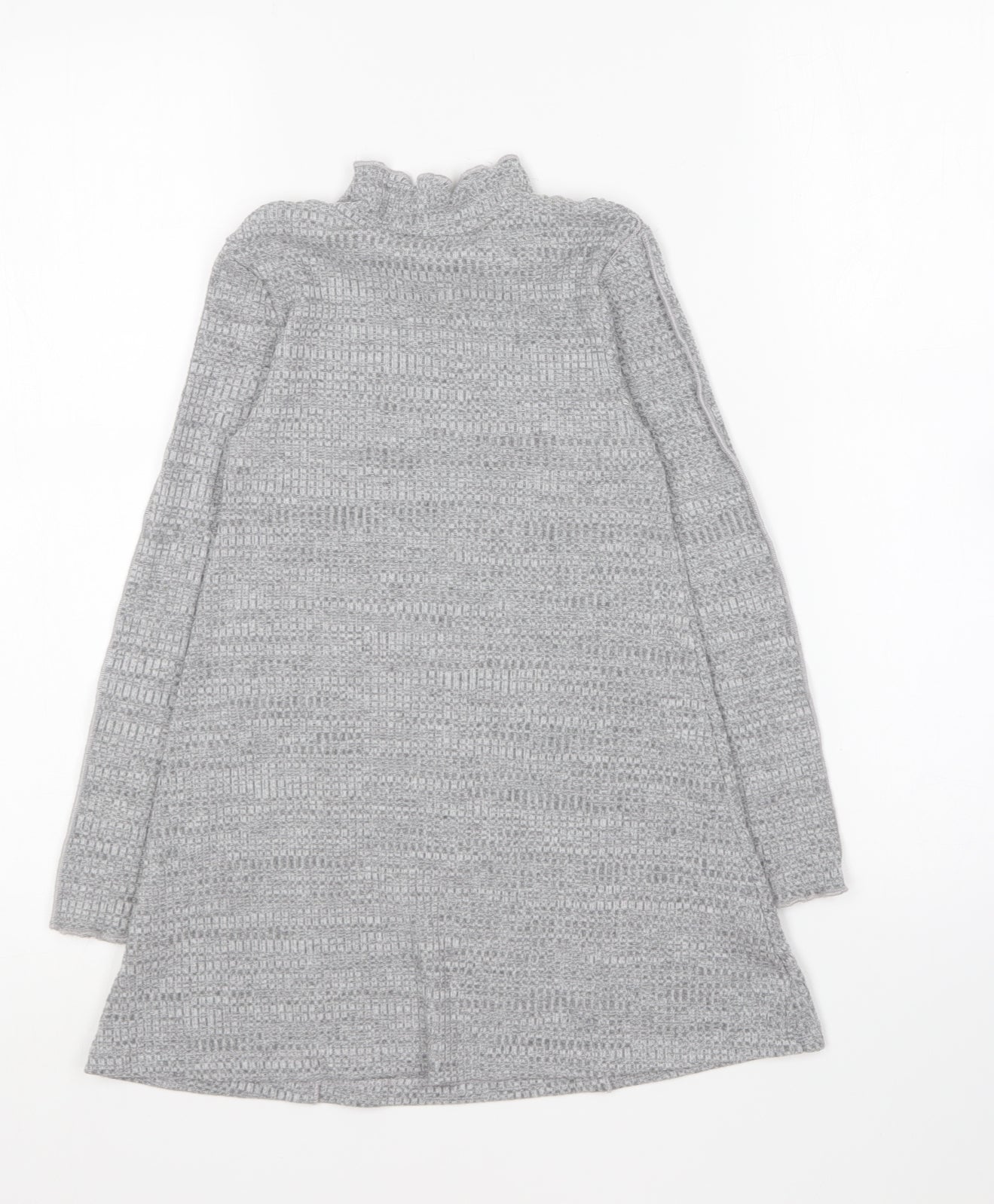 George Girls Grey Polyester Jumper Dress Size 6-7 Years Crew Neck