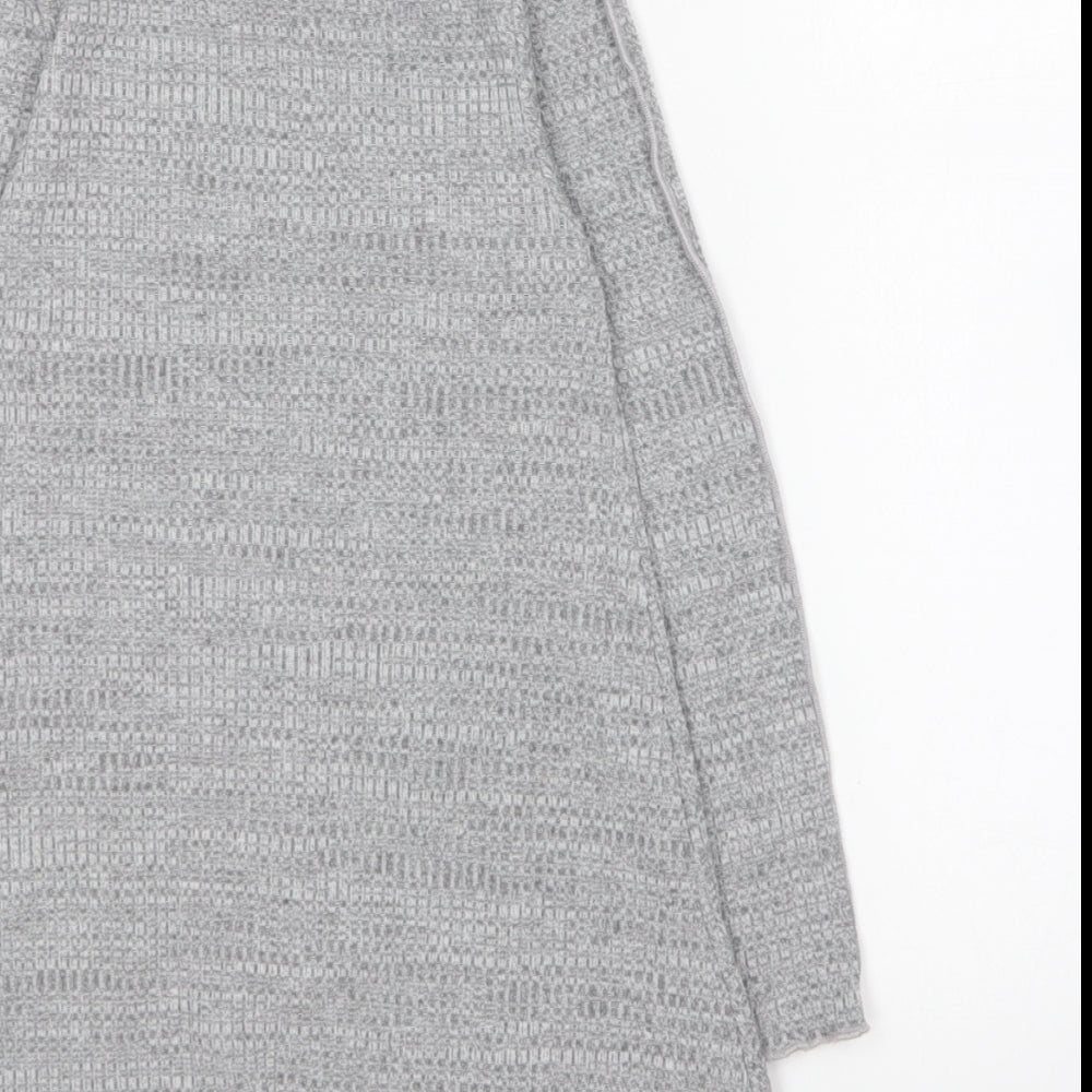 George Girls Grey Polyester Jumper Dress Size 6-7 Years Crew Neck