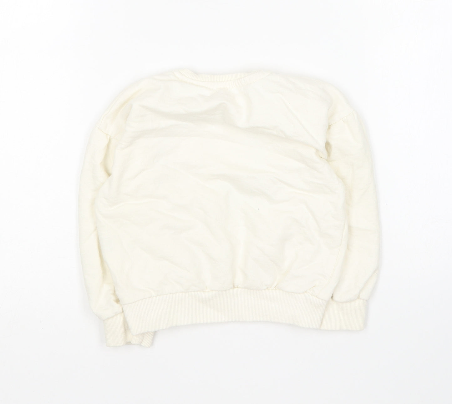Studio Girls Ivory Round Neck Cotton Pullover Jumper Size 3-4 Years - Be Kind