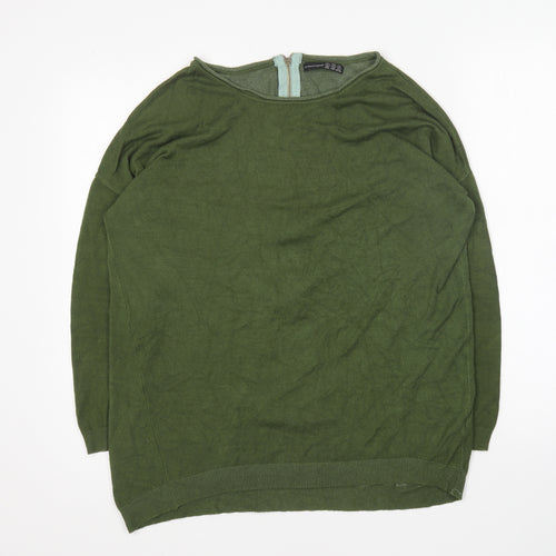 Atmosphere Womens Green Round Neck Viscose Pullover Jumper Size S