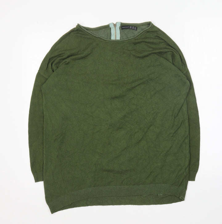 Atmosphere Womens Green Round Neck Viscose Pullover Jumper Size S