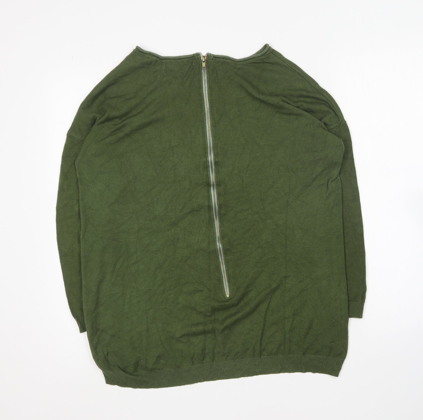 Atmosphere Womens Green Round Neck Viscose Pullover Jumper Size S