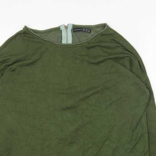 Atmosphere Womens Green Round Neck Viscose Pullover Jumper Size S